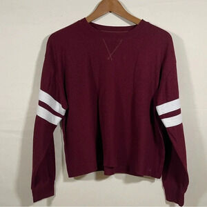 HOLLISTER ribbed semi-cropped long sleeve top M